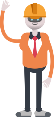 İnsansı Robot Mühendis Karakteri Tek El Kalkıyor