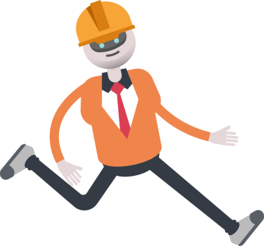 İnsansı Robot Mühendis Karakteri Yürüyor