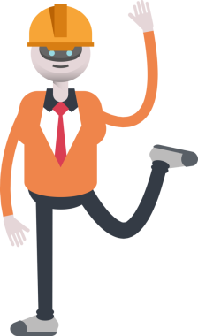 İnsansı Robot Mühendis Karakteri Rahatlatıcı Çizimler