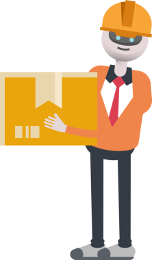 İnsansı Robot Mühendis Karakteri Tutma Kutusu