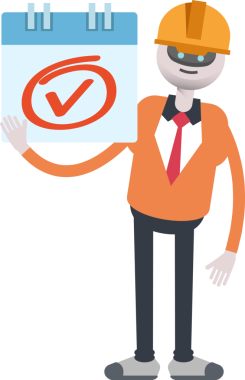 İnsanımsı Robot Mühendis Karakteri ve İşaretleme İşareti