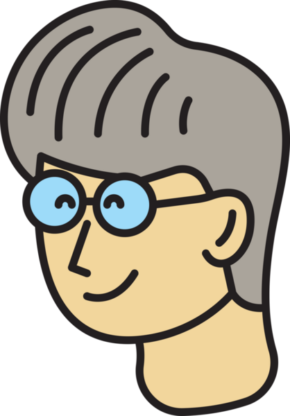 Gözlüklü ve Gri Saçlı Kişi