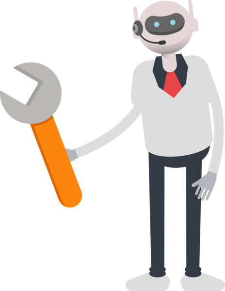 Operatör Robot Karakteri Anahtarı Aracı Kullanıyor