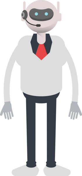 Operatör Robot Karakteri Ayakta Çizim