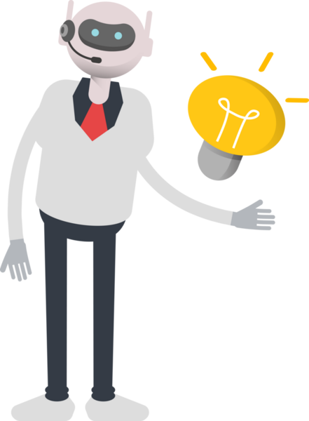 Operatör Robot Karakteri ve Ampul