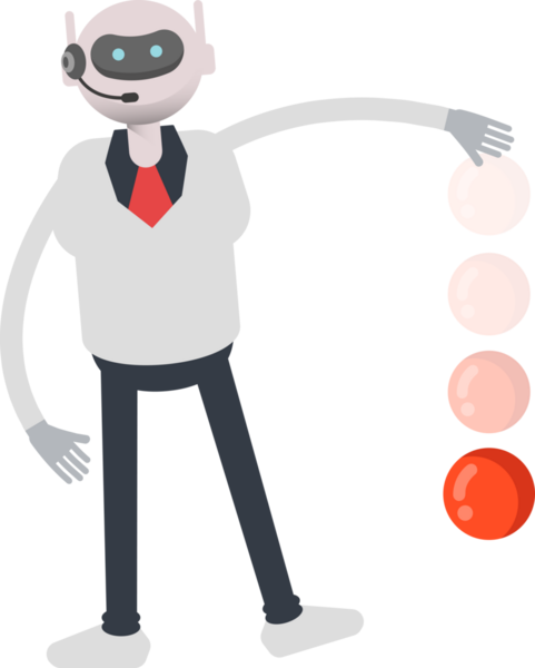 Operatör Robot Karakteri Atış Topu