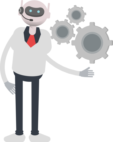 Operatör Robot Karakteri Vites Tutucu