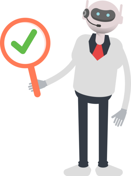 Operatör Robot Karakteri Denetim İşareti Gösteriliyor