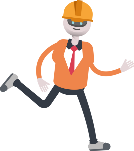 İnsansı Robot Mühendis Karakteri Çizimi