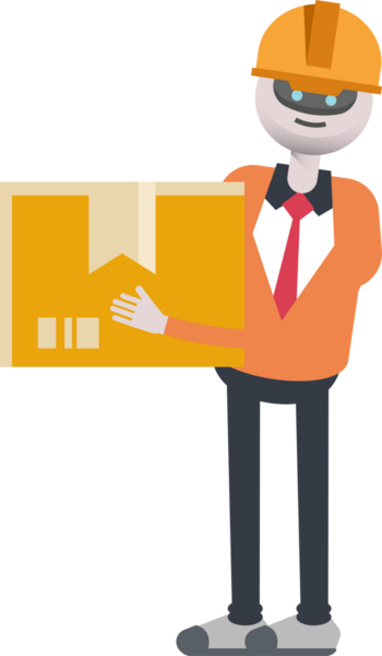 İnsansı Robot Mühendis Karakteri Tutma Kutusu