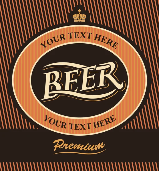 Pivo štítek v retro stylu — Stockový vektor