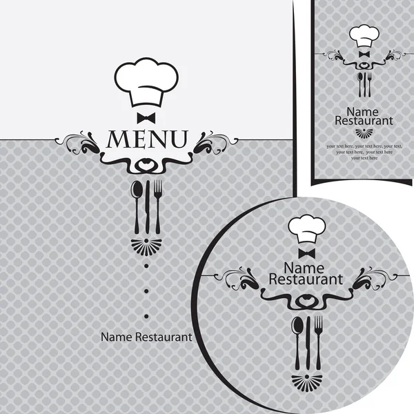 Designelementen voor een restaurant — Stockvector