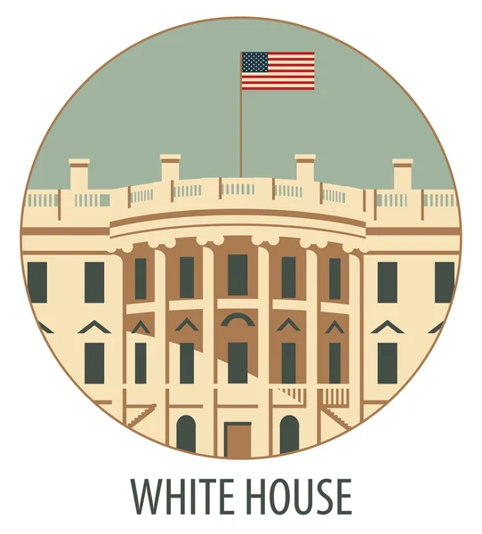 Casa Blanca Washington DC — Vector de stock
