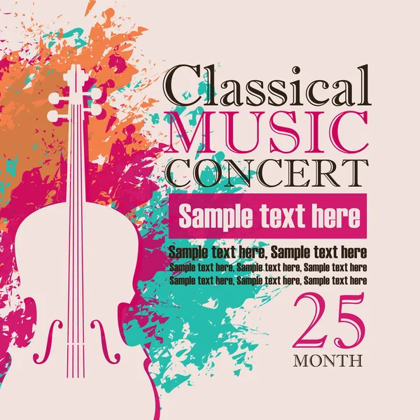 Concierto de música clásica — Archivo Imágenes Vectoriales