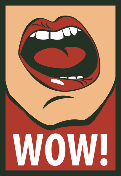 human mouth screaming wow