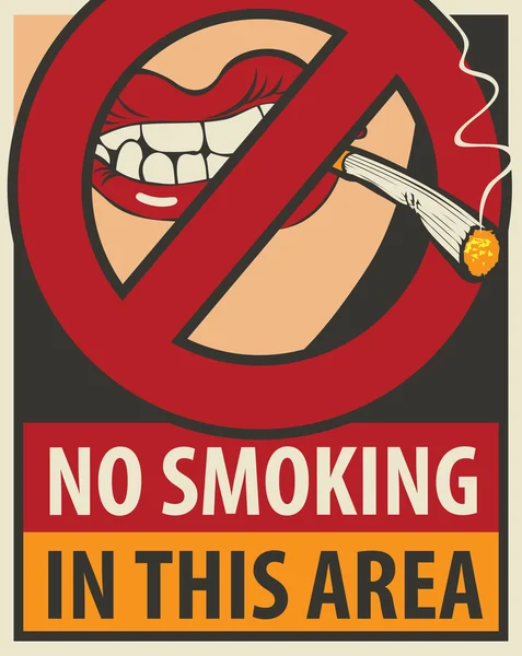 Não fumar nesta área — Vetor de Stock