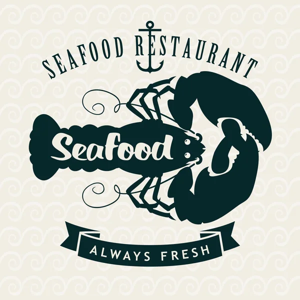 Restaurants ou boutiques de fruits de mer — Image vectorielle