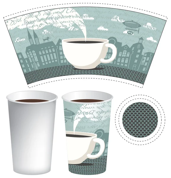 Taza de papel para té o café — Archivo Imágenes Vectoriales