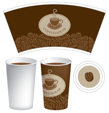 kağıt bardak sıcak bir içecek için