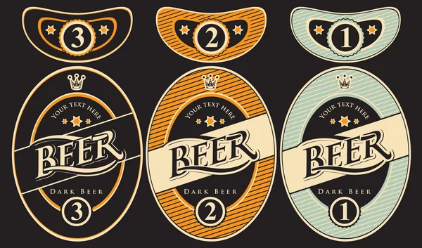 Labels for beer — Stock Vector