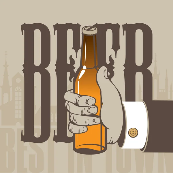 Bästa öl i stan — Stock vektor