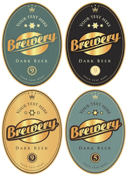 Étiquettes pour bière et brawary — Image vectorielle