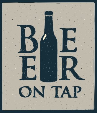 retro tarzı bira şişesi