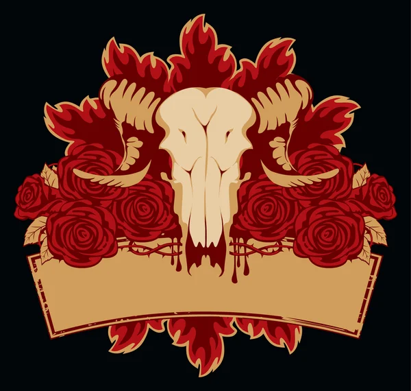 Crâne moutons roses — Image vectorielle