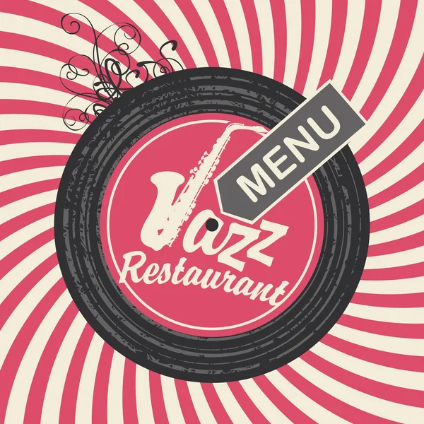 Jazzová restaurace menu — Stockový vektor