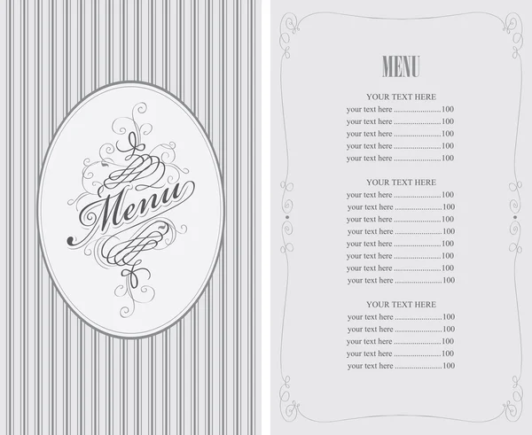 Menu in retro stijl — Stockvector