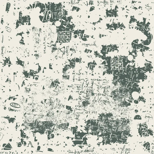 Αφηρημένη Αδιάλειπτη Μοτίβο Χειρόγραφη Δυσανάγνωστη Lorem Ipsum Κείμενο Και Κηλίδες — Διανυσματικό Αρχείο