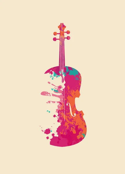 Illustration Musicale Lumineuse Créative Conception Vectorielle Violon Abstrait Sous Forme — Image vectorielle