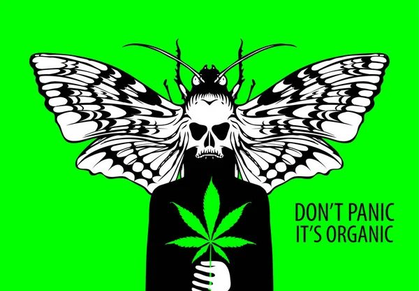 Stendardo Vettoriale Legalizzare Marijuana Con Parole Non Fatevi Prendere Dal — Vettoriale Stock