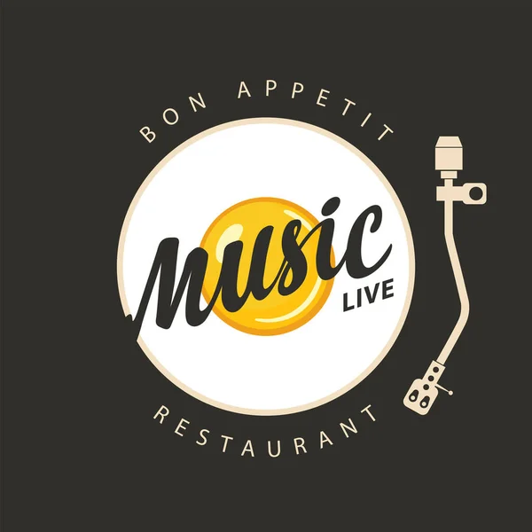 Menu Vectoriel Bannière Pour Restaurant Avec Musique Live Illustration Décorative — Image vectorielle