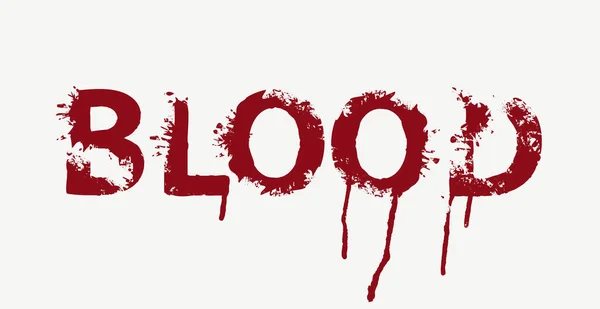 Sangre Letras Espeluznantes Goteando Letras Sangrientas Sobre Fondo Claro Ilustración — Vector de stock