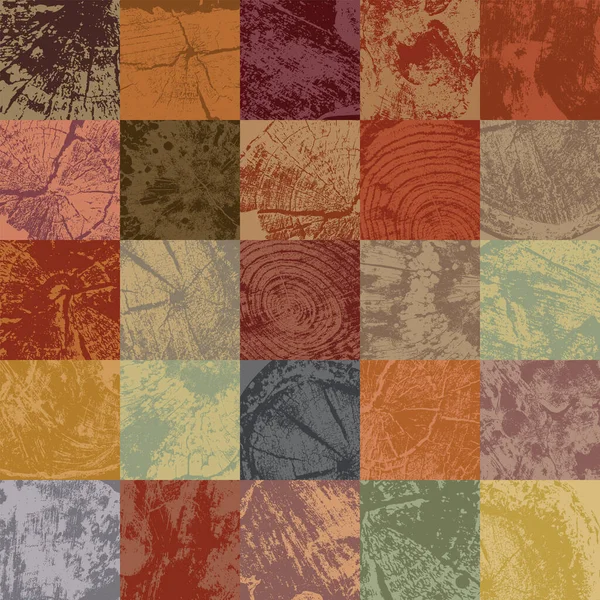 Abstraktes Nahtloses Muster Mit Realistischen Schnitten Und Schnitten Farbige Mosaik — Stockvektor