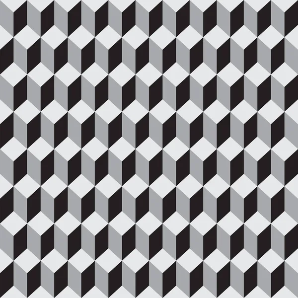 Modèle Sans Couture Cubes Tridimensionnels Gris Carreaux Géométriques Répétitifs Avec — Image vectorielle