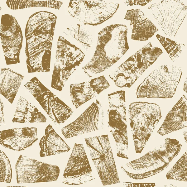 Абстрактный Узор Деревянными Вставками Различной Текстуры Цвета Легком Заднике Монохромный — стоковый вектор