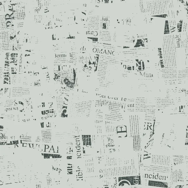 目に見えない新聞のテキスト 見出し イラストの断片を背景に シームレスなパターンを抽象化 カオスモノクロームベクトル背景 包装紙 布のデザイン — ストックベクタ