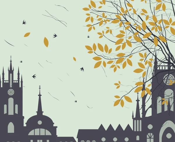 Städtischer Herbst — Stockvektor