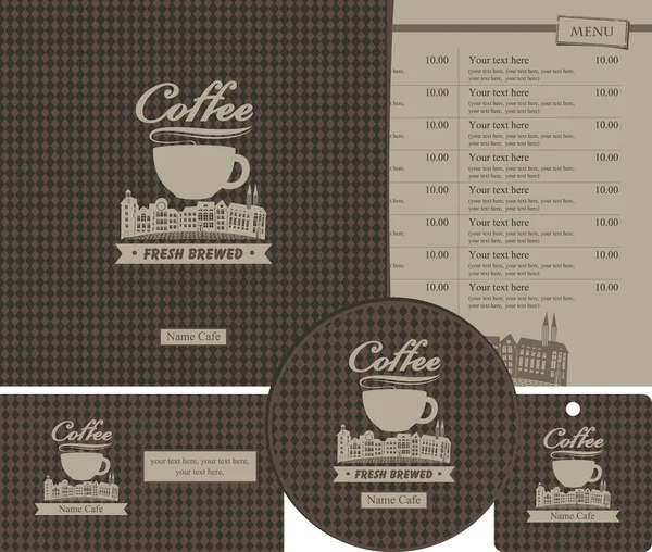 Kaffee-Set — Stockvektor
