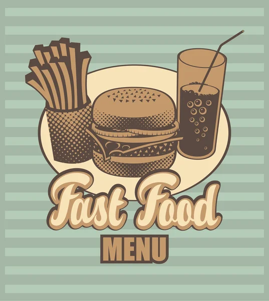 Menu de fast food —  Vetores de Stock