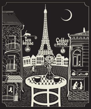 Paris gece café