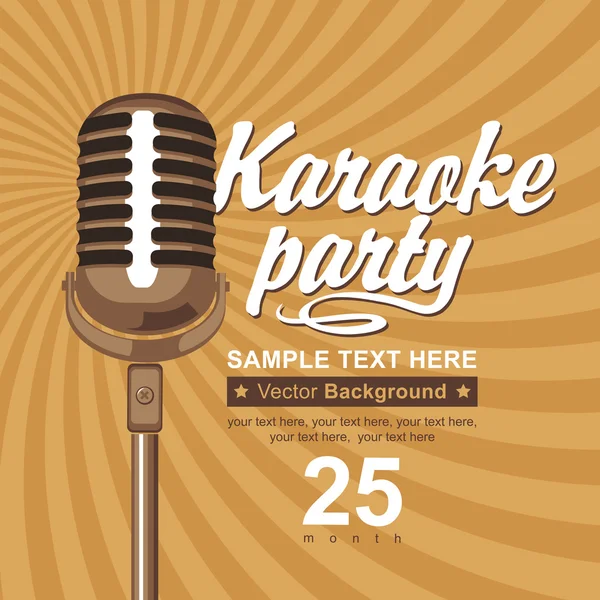 Fiesta de karaoke — Vector de stock