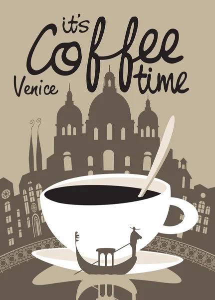 Koffie Venetië — Stockvector