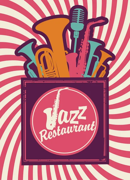 Τζαζ εστιατόριο — Διανυσματικό Αρχείο