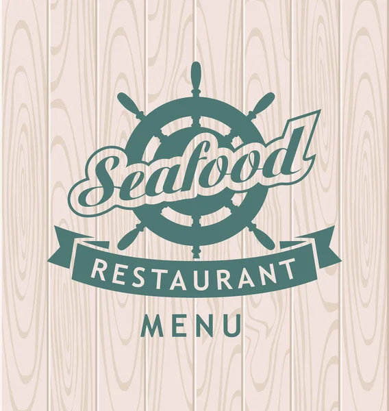 Seafood restaurant — Stock Vector