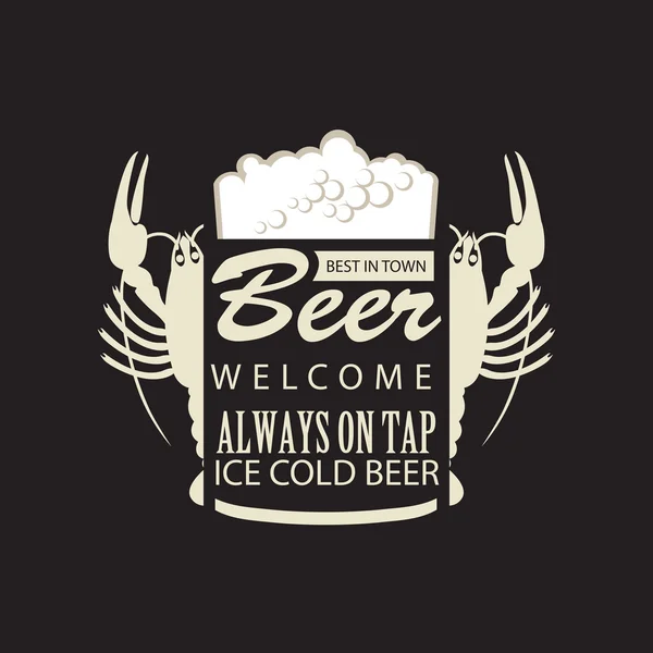 Beer on tap — Stock Vector
