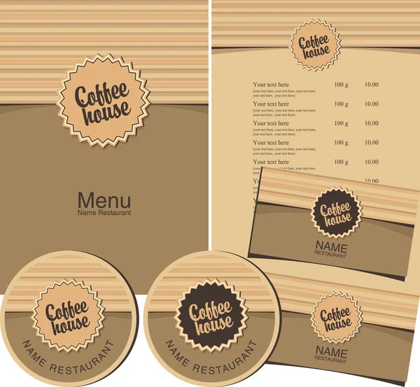 Coffee house menu — Stock Vector