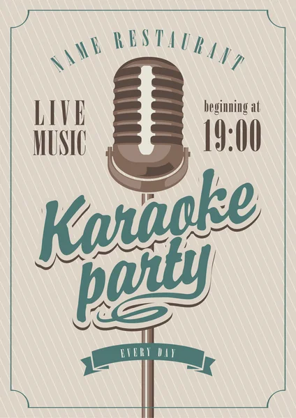 Karaoke feest — Stockvector